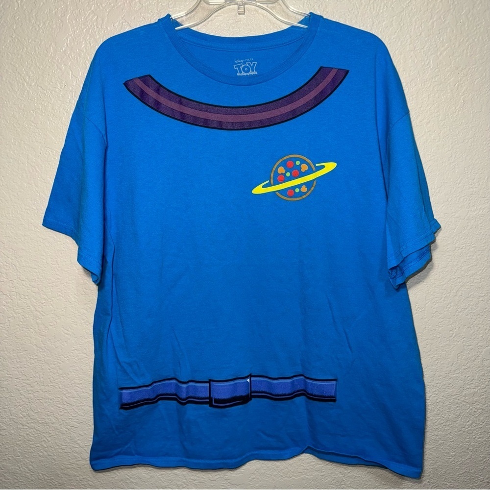 Disney Toy Story Alien Costume T Shirt XL Pizza Planet Blue Graphic Tee